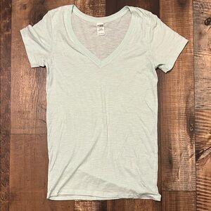 PINK brand Light Green V-Neck T-Shirt